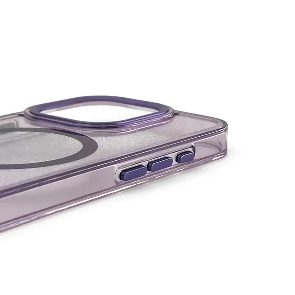 Etui Wozinsky Glitter Case MagSafe na Samsung Galaxy S24 FE - fioletowe z brokatem