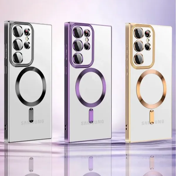 Etui Wozinsky Electroplated Magsafe na Samsung Galaxy S24 FE - różowe