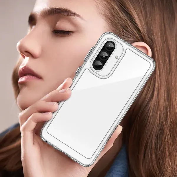 Etui Outer Space Case do Samsung Galaxy A26 pokrowiec z elastyczną ramką  - przezroczyste