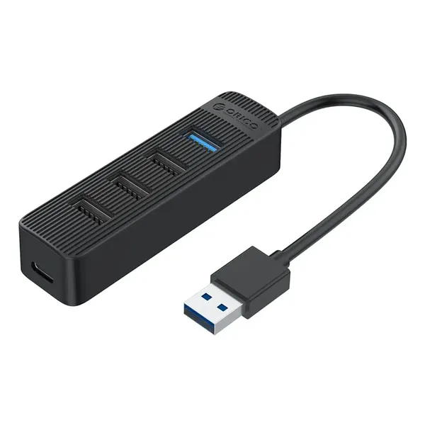Hub Orico TWU32-4A USB-A 3.1 / 1x USB-A 3.1 + 3x USB-A 2.0 + USB-C 5V/3A - czarny