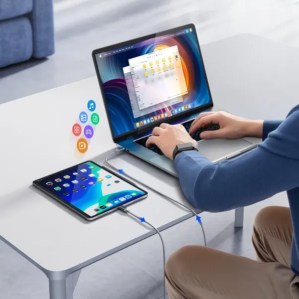 Kabel Orico CDX 60W 3A Power Delivery USB-C - USB-C 1m - biały