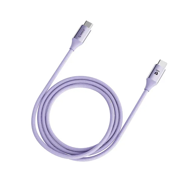 Kabel Orico CDX 100W 5A Power Delivery USB-C - USB-C 1m - fioletowy