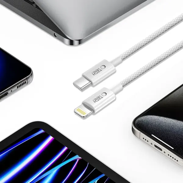 Kabel Tech-Protect UltraBoost USB-C / Lightning PD27W/3A 200 cm - szary