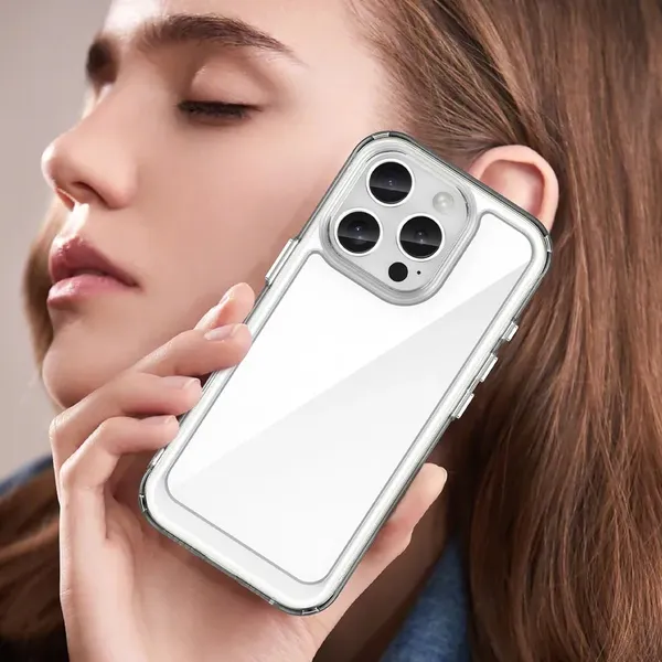 Etui Outer Space Case na iPhone 16e pokrowiec z elastyczną ramką - przezroczyste