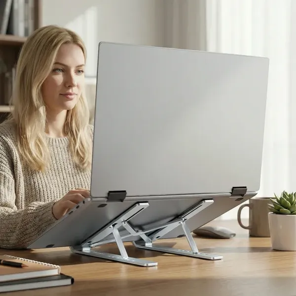Podstawka Wozinsky WDCX-X8S składana regulowana pod laptopa - srebrna