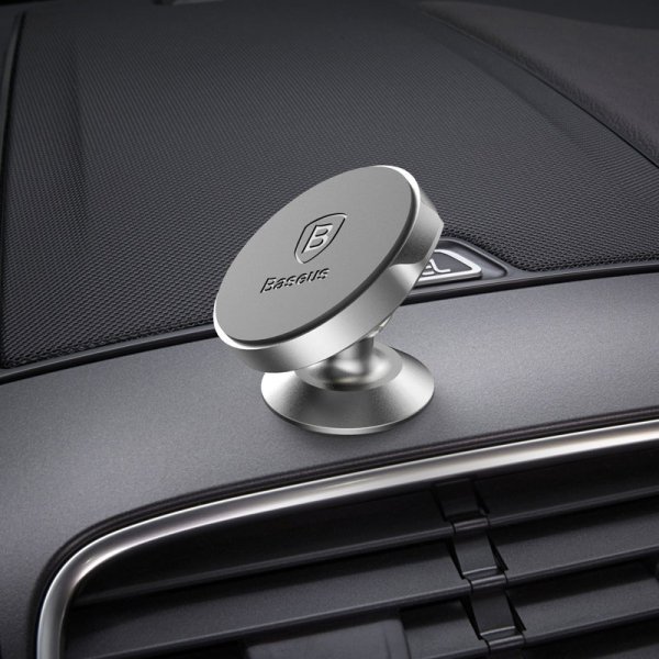 Baseus Small Ears Series magnetyczny uchwyt samochodowy na deskę rozdzielczą czarny (SUER-B01)