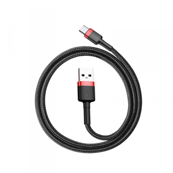 Kabel Baseus Cafule USB-A / USB-C QC 3.0 3A 0.5 m - czarno-czerwony