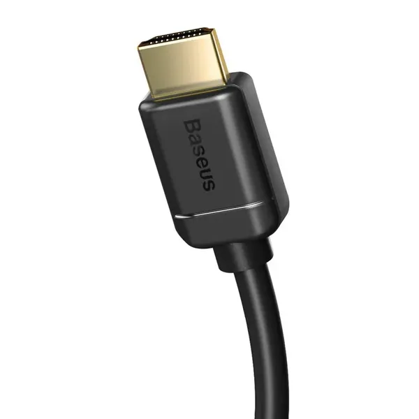 Baseus kabel przewód HDMI 2.0 4K 60 Hz 3D HDR 18 Gbps 2 m czarny (CAKGQ-B01)