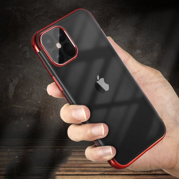 Clear Color case żelowy pokrowiec etui z metaliczną ramką iPhone 12 Pro Max czarny