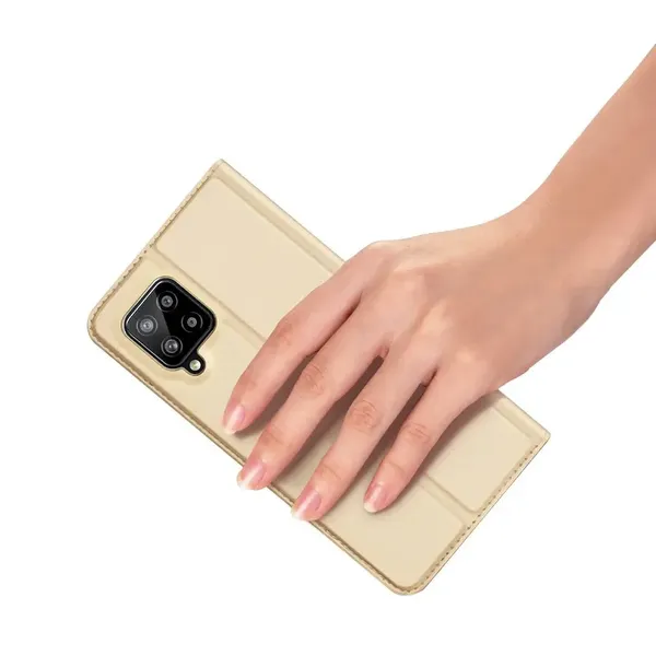 DUX DUCIS Skin Pro kabura etui pokrowiec z klapką Samsung Galaxy A42 5G złoty
