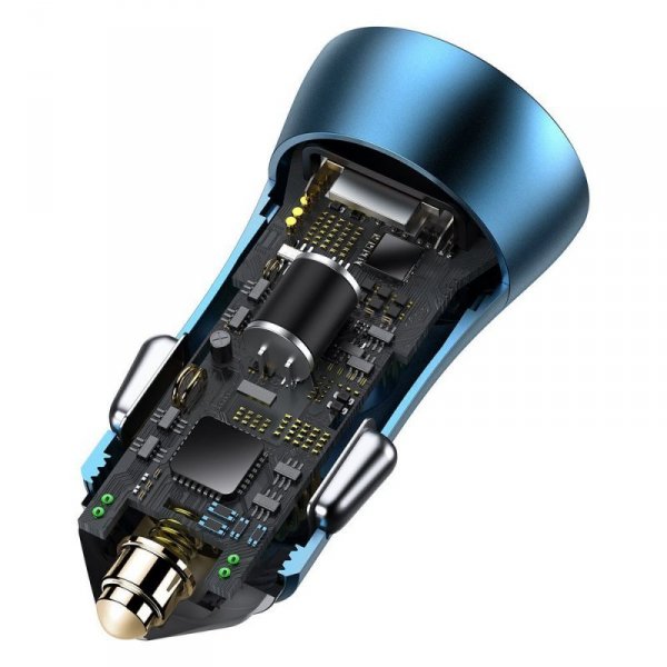 Baseus Golden Contactor Pro szybka ładowarka samochodowa USB Typ C / USB 40 W Power Delivery 3.0 Quick Charge 4+ SCP FCP AFC nie