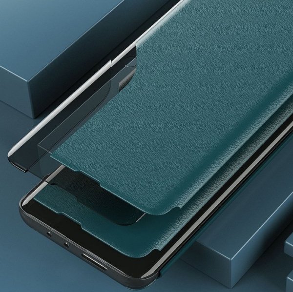 Eco Leather View Case elegancki futerał etui z klapką i funkcją podstawki Samsung Galaxy A72 4G pomarańczowy
