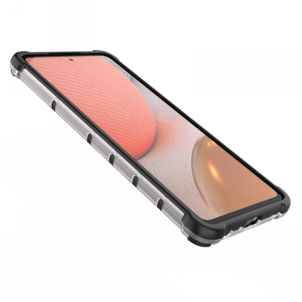 Honeycomb etui pancerny pokrowiec z żelową ramką Samsung Galaxy A72 4G czarny