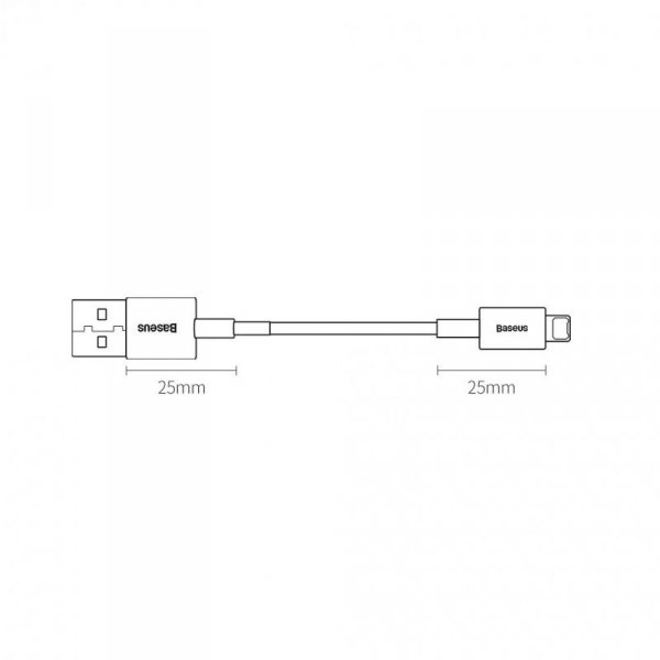 Baseus Superior kabel USB - Lightning 2,4A 1 m Biały (CALYS-A02)