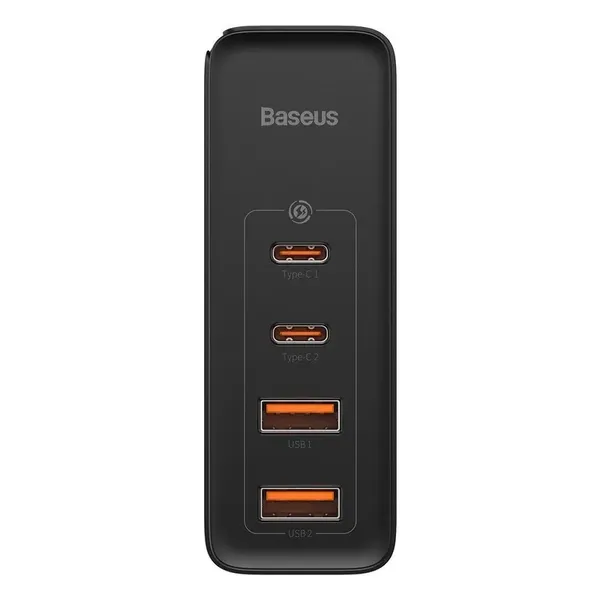Baseus GaN2 Pro szybka ładowarka sieciowa 100W USB / USB Typ C Quick Charge 4+ Power Delivery czarny (CCGAN2P-L01)