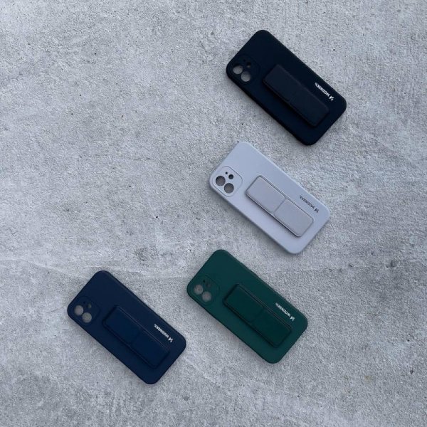 Wozinsky Kickstand Case silikonowe etui z podstawką iPhone 11 Pro różowe