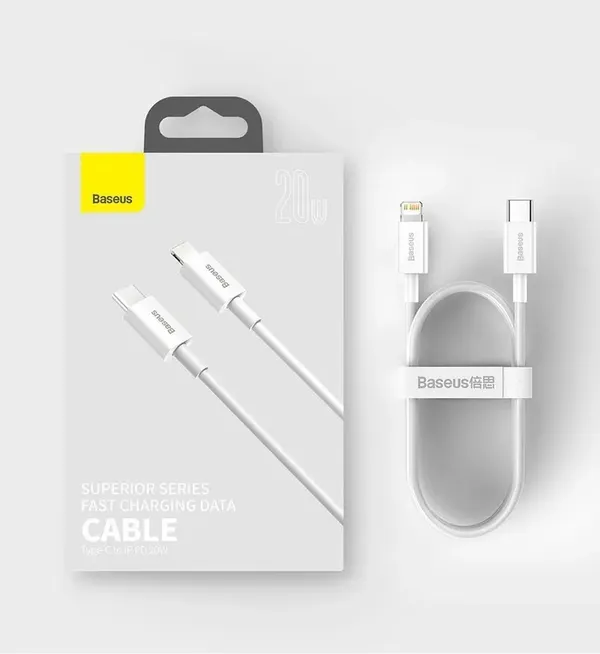Kabel Baseus CATLYS-A01 Lightning - USB-C PD 20W 480Mb/s 1m - czarny