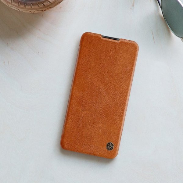 Nillkin Qin skórzana kabura etui Xiaomi Redmi Note 9T 5G czarny