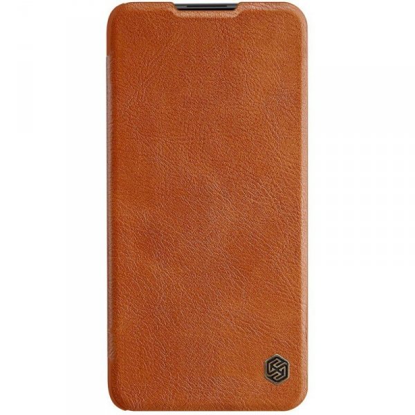 Nillkin Qin skórzana kabura etui Xiaomi Redmi Note 9T 5G brązowy
