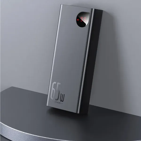 Baseus Adaman powerbank 2x USB / 1x USB Typ C / 1x micro USB 20000mAh 65W Quick Charge 4.0 Power Delivery niebieski (PPIMDA-D03)