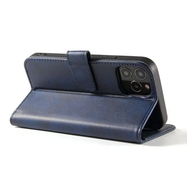 Magnet Case elegancki futerał etui pokrowiec z klapką i funkcją podstawki Samsung Galaxy A42 5G niebieski