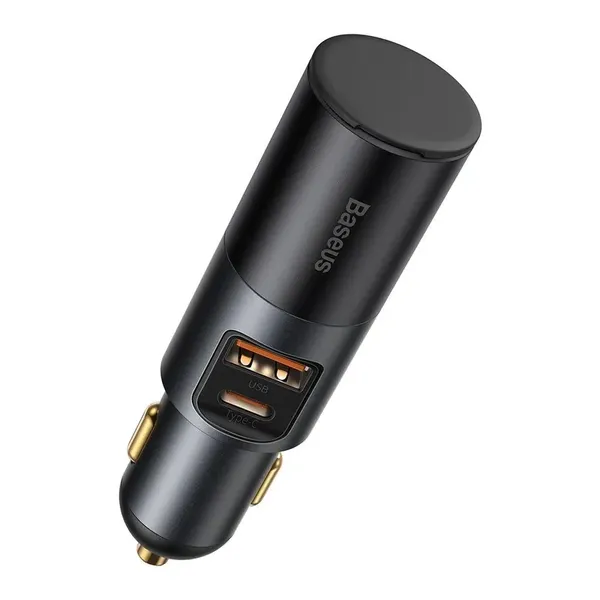 Baseus Share Together ładowarka samochodowa USB / USB Typ C / gniazdo zapalniczki 120W Quick Charge Power Delivery szary (CCBT-C