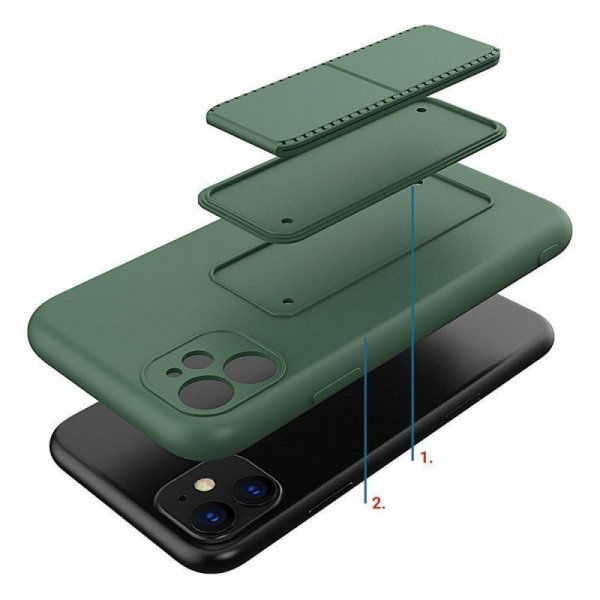 Wozinsky Kickstand Case silikonowe etui z podstawką etui Samsung Galaxy A72 4G szare