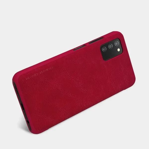 Nillkin Qin skórzana kabura etui Samsung Galaxy A03s czerwony