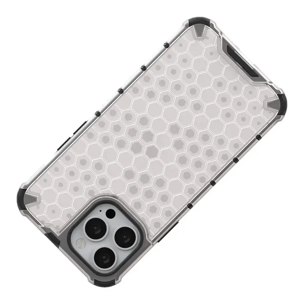 Honeycomb etui pancerny pokrowiec z żelową ramką iPhone 13 Pro Max zielony