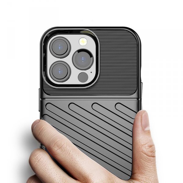 Thunder Case elastyczne pancerne etui pokrowiec iPhone 13 Pro zielony