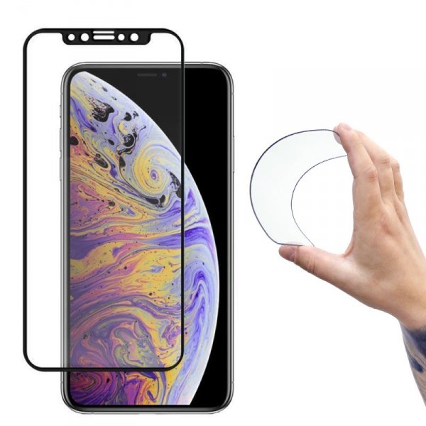 Wozinsky Full Cover Flexi Nano folia szklana szkło hartowane z ramką iPhone 14 Plus / 13 Pro Max przezroczysty