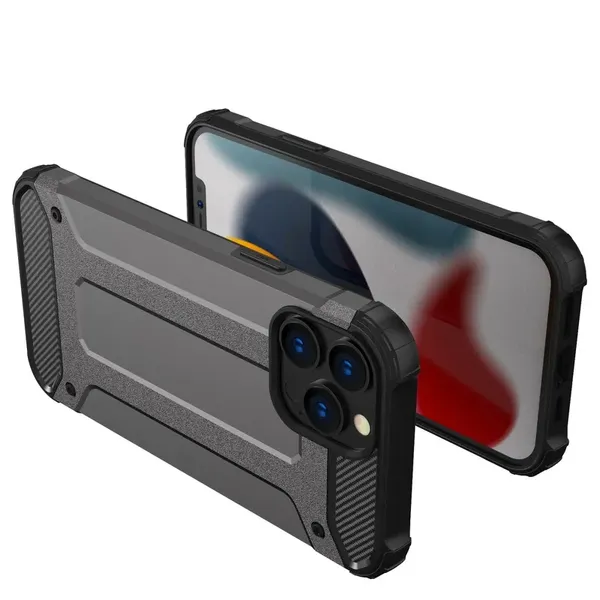 Hybrid Armor pancerne hybrydowe etui pokrowiec iPhone 13 Pro niebieski