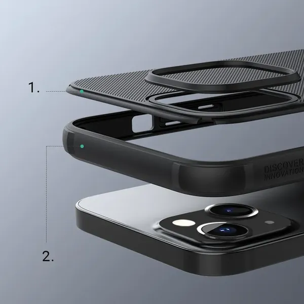Nillkin Super Frosted Shield wzmocnione etui pokrowiec iPhone 13 mini niebieski