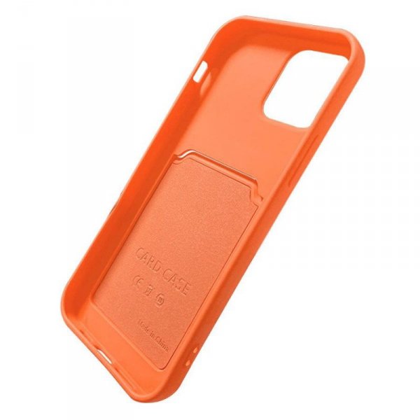 Card Case silikonowe etui portfel z kieszonką na kartę dokumenty do Samsung Galaxy A72 4G granatowy