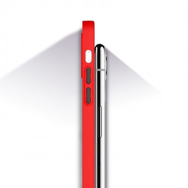 Milky Case silikonowe elastyczne półprzezroczyste etui do Samsung Galaxy S21 Ultra 5G czerwony