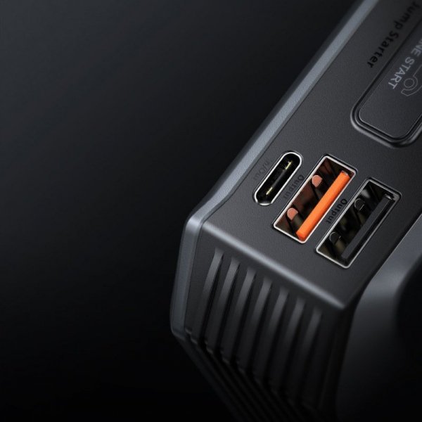 Baseus powerbank Power Starter Jump Starter urządzenie rozruchowe booster 20000mAh 12V (2000A / 1000A) + kable krokodylki czarny