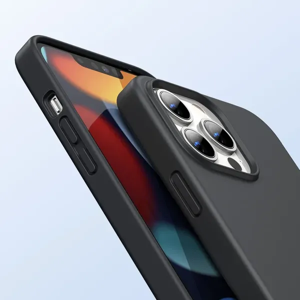 Ugreen Protective Silicone Case gumowe elastyczne silikonowe etui pokrowiec iPhone 13 Pro czarny