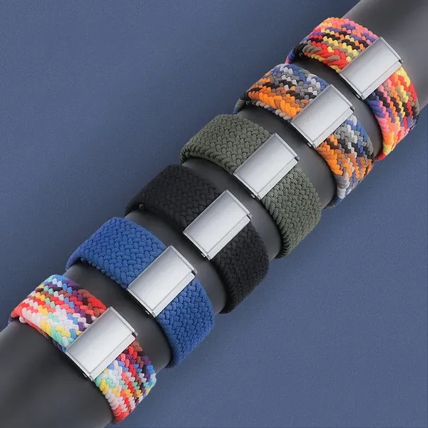 Pleciony materiałowy pasek bransoletka Strap Fabric opaska do Apple Watch 42 / 44 / 45 / 49 mm - multikolor