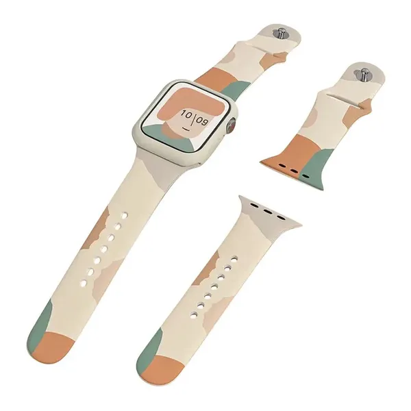 Silikonowy pasek Strap Moro bransoletka do zegarka opaska do Apple Watch 42 / 44 / 45 / 49 mm - wzór 5