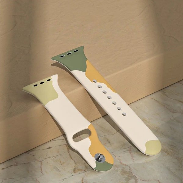 Silikonowy pasek Strap Moro bransoletka do zegarka opaska do Apple Watch 42 / 44 / 45 / 49 mm - wzór 6