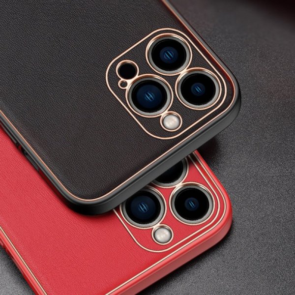 Dux Ducis Yolo eleganckie etui pokrowiec ze skóry ekologicznej iPhone 13 Pro czerwony