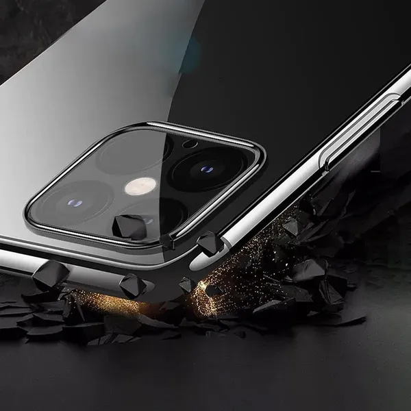 Clear Color case żelowy pokrowiec etui z metaliczną ramką iPhone 13 Pro niebieski