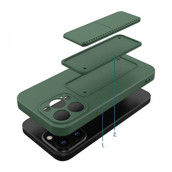 Wozinsky Kickstand Case silikonowe etui z podstawką iPhone 13 mini różowe