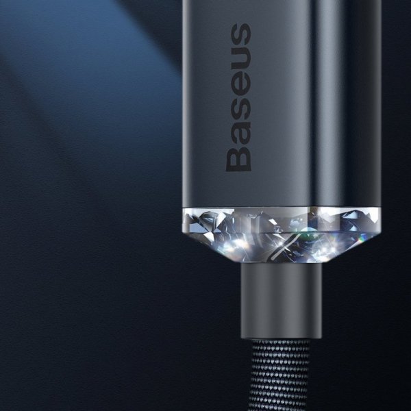Baseus Crystal Shine Series kabel przewód USB do szybkiego ładowania i transferu danych USB Typ A - Lightning 2,4A 2m fioletowy 