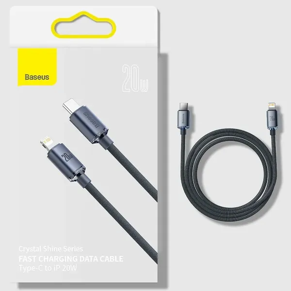 Kabel Baseus CAJY000305 Lightning - USB-C PD 20W 480Mb/s 2m - fioletowy