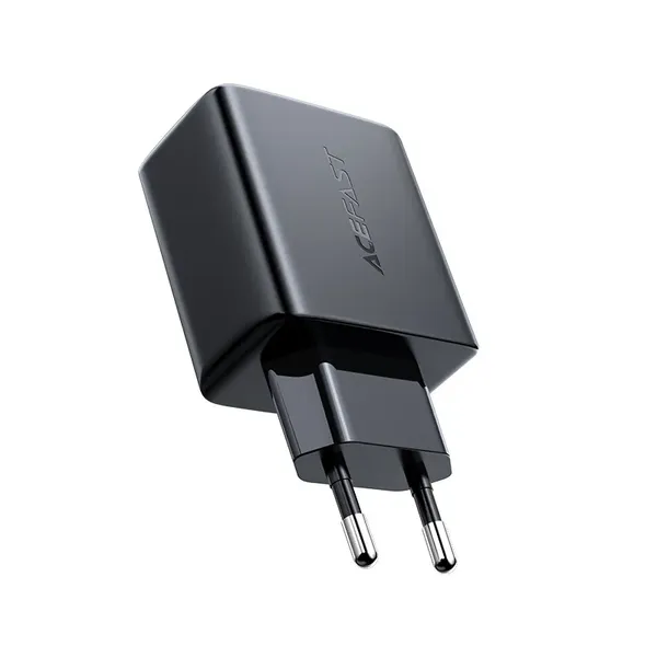 Acefast ładowarka sieciowa USB Typ C / USB 32W, PPS, PD, QC 3.0, AFC, FCP czarny (A5 black)
