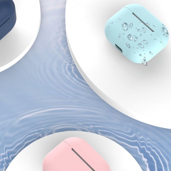 Etui do AirPods Pro silikonowy miękki pokrowiec na słuchawki różowy (case C)