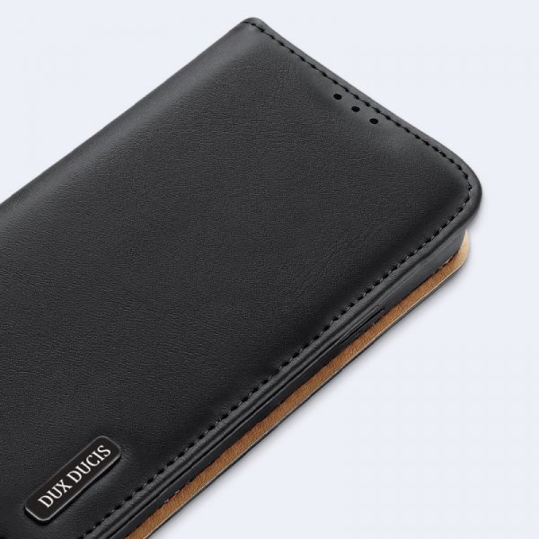 Dux Ducis Hivo skórzane etui z klapką pokrowiec ze skóry naturalnej portfel na karty i dokumenty Samsung Galaxy S22+ (S22 Plus) 
