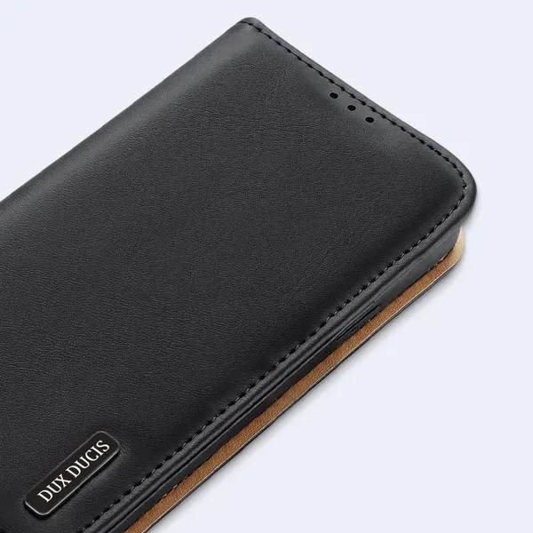 Dux Ducis Hivo skórzane etui z klapką pokrowiec ze skóry naturalnej portfel na karty i dokumenty Samsung Galaxy S22+ (S22 Plus) 