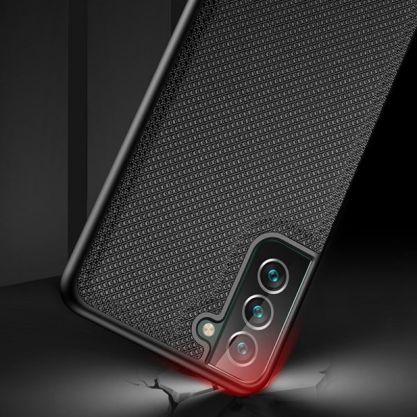 Dux Ducis Fino etui pokrowiec pokryty nylonowym materiałem Samsung Galaxy S22+ (S22 Plus) czarny